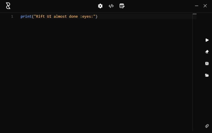 Screenshot of Rift executor interface